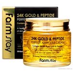 Farmstay 24k Gold & Peptide Perfect Ampoule Cream Ампульный антивозрастной крем с золотом и пептидами 80 мл