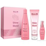 Ollin Shine Blond Набор для светлых волос Шампунь 300 мл + кондиционер 250 мл + масло омега-3 50 мл