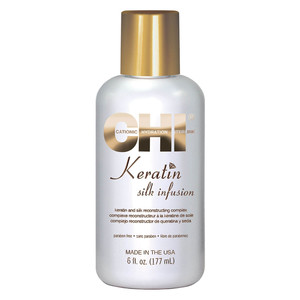 CHI Keratin Silk Infusion Кератиновая сыворотка для волос Натуральный шелк 177 мл