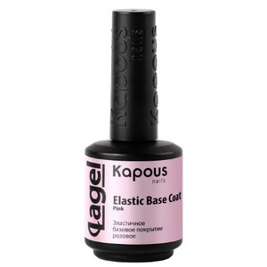 Kapous Lagel Elastic Base Coat Pink Эластичное базовое покрытие для ногтей Розовое 15 мл