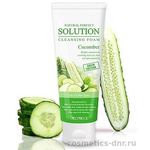 Deoproce Natural Perfect Solution Cleansing Foam Green Edition Cucumber Пенка для умывания Зеленый огурец 170 мл