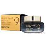 Farmstay Black Snail & Peptide 9 Perfect Cream Крем для лица антивозрастной 9 пептидов с муцином черной улитки 55 мл