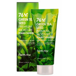 FarmStay Green Tea Seed Premium Moisture Foam Cleansing Пенка увлажняющая с семенами зеленого чая 100 мл