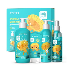 Estel Little Me Детский набор Счастье лучистое (шампунь 300 мл + двухфазный спрей 200 мл + солнцезащитный крем 150 мл + молочко после солнца 150 мл)