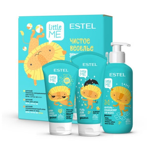 Estel Little Me Детский набор Чистое веселье (шампунь-кондиционер 300 мл + гель для душа 200 мл + солнцезащитный крем 150 мл)