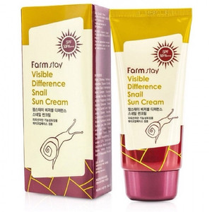 FarmStay Visible Difference Snail Sun Cream Солнцезащитный крем улиточный SPF50 70 мл