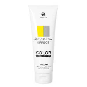 AdriCoco Color Collection Anti-Yellow Effect Оттеночный бальзам с кератином и рисовым маслом 250 мл