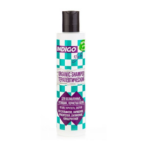 Indigo Style Органик-шампунь терапевтический для ослабленных и пористых волос 200 мл