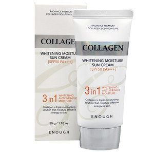 Enough Collagen Whitening Moisture Sun Cream 3 in1 Солнцезащитный крем для лица с морским коллагеном 3 в 1 50 мл