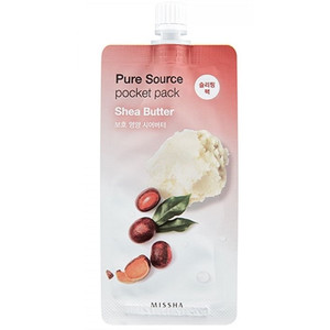 Missha Pure Source Pocket Pack-Shea Butter Ночная несмываемая маска для лица с экстрактом Ши 10 мл