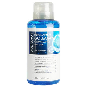 FarmStay Pure Natural Collagen Cleansing Water Мицеллярная вода для лица с коллагеном 500 мл