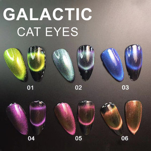 TNL Galactic Magnet effect Гель-лак для ногтей Кошачий глаз 7 мл