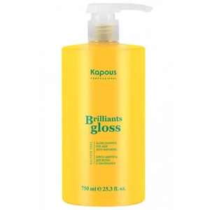 Kapous Brilliants Gloss Блеск-шампунь для волос с пантенолом 750 мл