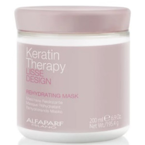 ALFAPARF Lisse Design Keratin Rehydrating Mask Кератиновая восстанавливающая маска для волос 200 мл