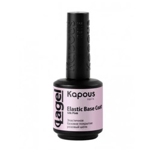 Kapous Lagel Elastic Base Coat Silk Pink Покрытие базовое эластичное розовый шелк 15 мл