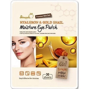 SkinApple Hyaluron &Snail Moisture Eye Patch Тканевые патчи с гиалуроном и муцином улитки для кожи вокруг глаз 30 шт