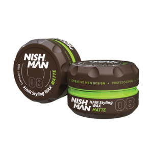 Nishman Hair Styling Matte Looking Wax 08 Воск для волос Аромат черная ваниль матовый эффект 100 мл