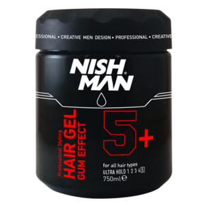 Nishman Ultra Hold Hair Gel Gum Effect 5+ Гель для волос экстрасильной фиксации 750 мл