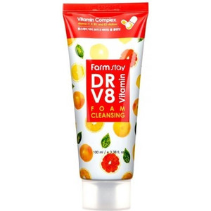 FarmStay DR-V8 Vitamin Foam Cleansing Витаминная пенка для очищения кожи 100 мл