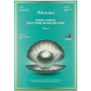 JM Solution Marine Luminous Black Pearl Balancing Mask Трехшаговая маска для сияния кожи с черным жемчугом 30 мл+1,5 мл+1,5 мл