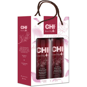CHI Rose Hip Oil Duo Набор для окрашенных волос с маслом шиповника 340+340 мл