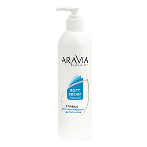 Aravia Professional Soft Cream Post-Epil Сливки восстанавливающие для лица и тела с Д-пантенолом 300 мл