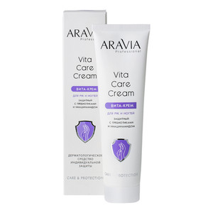 Aravia Professional Vita Care Cream Вита-крем для рук и ногтей защитный с пребиотиками и ниацинамидом 100 мл