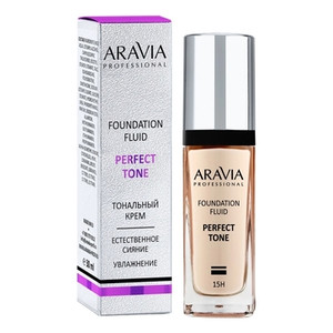 Aravia Professional Perfect Tone Foundation Fluid Тональный крем для увлажнения и естественного сияния кожи 30 мл