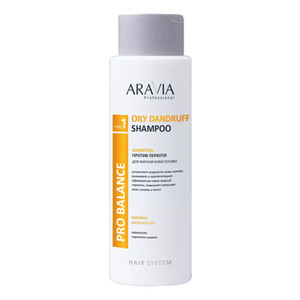 Aravia Professional Oily Dandruff Shampoo Шампунь против перхоти для жирной кожи головы 400 мл