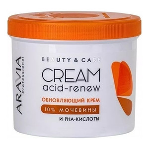 Aravia Professional Acid-Renew Cream Обновляющий крем с PHA-кислотами и мочевиной 10% 550 мл