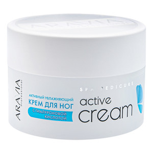 Aravia Professional Active Cream Активный увлажняющий крем с гиалуроновой кислотой для ног 150 мл