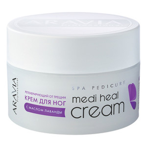 Aravia Professional Medi Heal Cream Регенерирующий крем от трещин с маслом лаванды для ног 150 мл