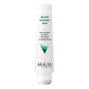 Aravia Blemish Correction Mask Маска-корректор для лица против несовершенств с хлорофилл-каротиновым комплексом и Д-пантенолом (3%) 100 мл