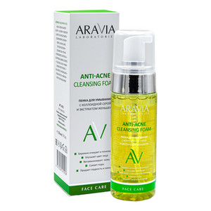 Aravia Laboratories Anti-Acne Cleansing Foam Пенка для умывания с коллоидной серой и экстрактом женьшеня 150 мл