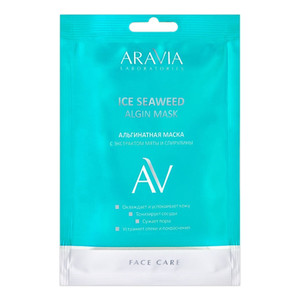 Aravia Laboratories Ice Seaweed Algin Mask Альгинатная маска с экстрактом мяты и спирулины 30 г