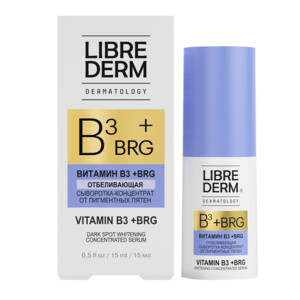 Librederm Dermatology BRG+Vitamin B3 Отбеливающая сыворотка-концентрат точечного нанесения от пигментных пятен 15 мл