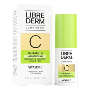 Librederm Dermatology Vitamin C Укрепляющий крем для тонкой кожи вокруг глаз 15 мл