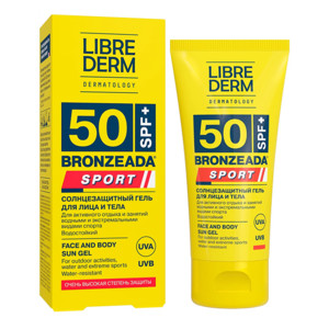 Librederm Bronzeada Sport Солнцезащитный гель для лица и тела SPF 50 150 мл
