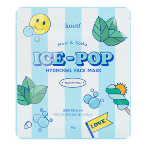Koelf Ice-Pop Hydrogel Face Mask Гидрогелевая маска для лица освежающая с мятой и содой 30 г