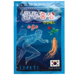 Gold insam Korean Glu Red Ginseng Пластырь обезболивающий с красным женьшенем и глюкозамином 20 шт