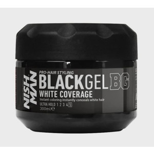 Nishman Ultra Hold Hair Styling 5 BG Black Gel White Coverage Гель для укладки волос 300 мл