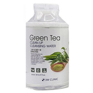 3W Clinic Clean-Up Cleansing Water Средство для очищения и снятия макияжа с экстрактом зеленого чая 500 мл