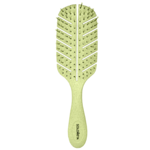 Solomeya Scalp massage bio hair brush mini Green Массажная био-расческа для волос мини Зеленая 1 шт