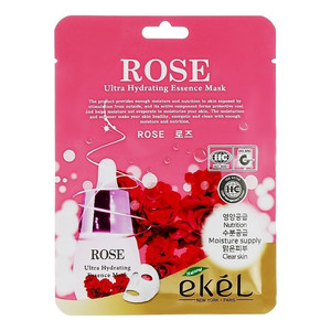 Ekel Rose Ultra Hydrating Essence Mask Маска тканевая успокаивающая c экстрактом розы 25 мл