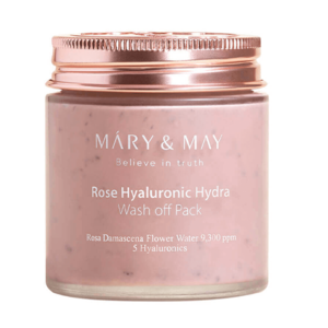 Mary&May Rose Hyaluronic Hydra Wash off Pack Маска для лица очищающая с экстрактом розы и гиалуроновой кислотой 125 г