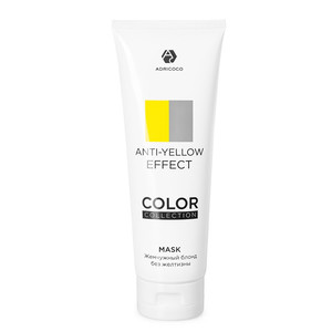 Adricoco Color Collection Anti-Yellow Effect Оттеночная маска жемчужный блонд с кератином и рисовым маслом 250 мл