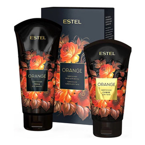 Estel Orange Дуэт компаньонов для тела (цветочная пена для ванны 200 мл + цветочное суфле для тела 150 мл)