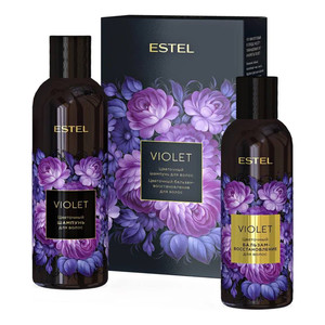 Estel Violet Дуэт компаньонов для волос (цветочный шампунь 250 мл + цветочный бальзам-восстановление 200 мл)