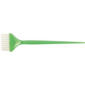 Dewal JPP048-1 green Кисточка для покраски зеленая узкая с белой щетиной