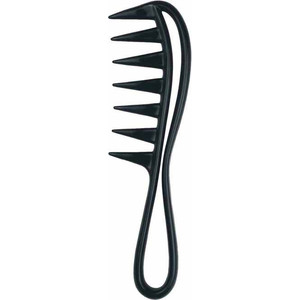 Dewal СО6841 Расческа-гребень для волос эконом моделирующий с ручкой черный 18 см